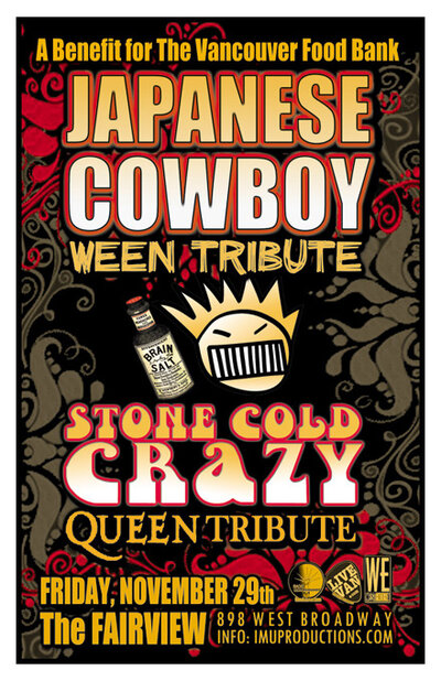 Japanese Cowboy (Ween Tribute), Stone Cold Crazy (Queen Tribute) @ Fairview Pub Nov 29 2013 - Apr 30th @ Fairview Pub