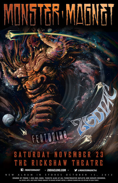 Monster Magnet, Royal Thunder (Cancelled), Zodiac @ Rickshaw Theatre - Nov 23, 2013