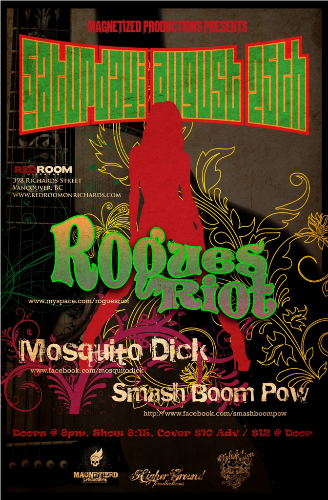 Rogues Riot, MOSQUITO DICK , SmashBoomPow! @ The Red Room Aug 25 2012 - Jun 13th @ The Red Room