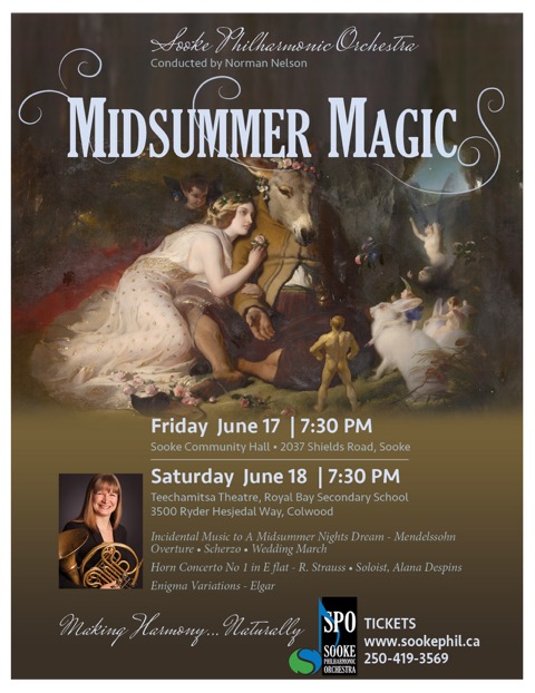 Norman Nelson, Conductor, Alana Despins, French Horn Soloist @ Teechamista Theatre, Royal Bay Secondary School, 3500 Ryder Hesj Jun 18 2016 - Jun 4th @ Teechamista Theatre, Royal Bay Secondary School, 3500 Ryder Hesj
