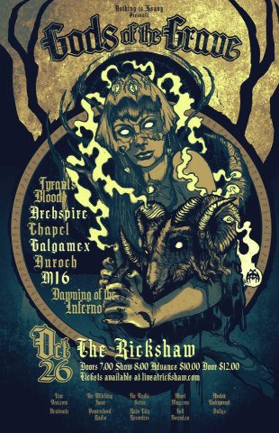 Tyrants Blood, Archspire, Auroch @ Rickshaw Theatre Oct 26 2012 - May 5th @ Rickshaw Theatre