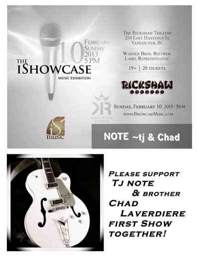 iShowcase Music Exhibition, Warner Music Label Representative @ Rickshaw Theatre Feb 10 2013 - Jun 18th @ Rickshaw Theatre