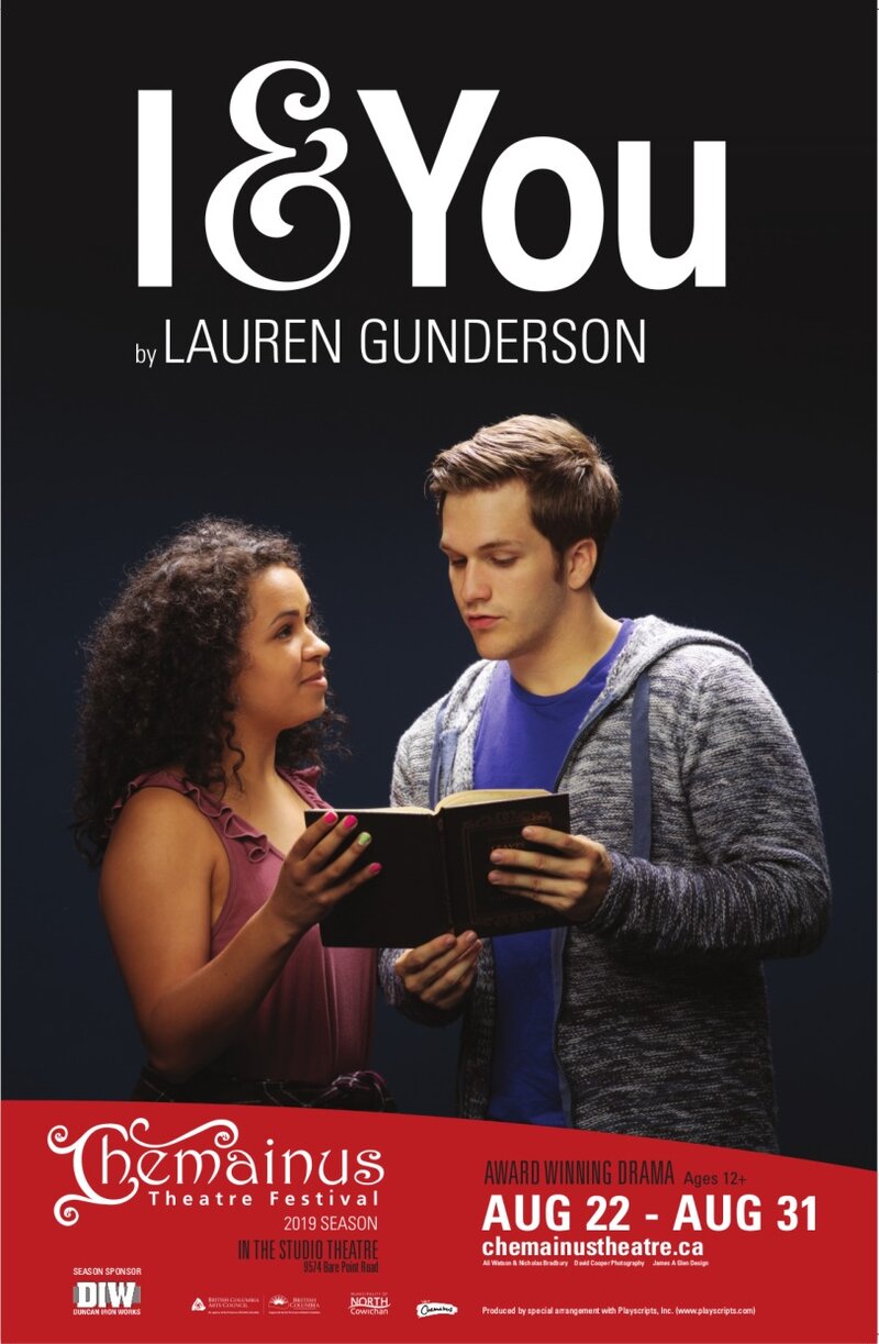 I & You @ The Studio Theatre Aug 22 2019 - Jun 3rd @ The Studio Theatre