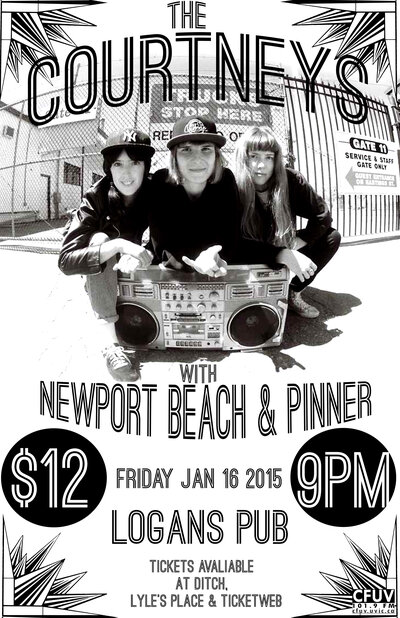 FREQ SHOW: The Courtneys, Newport Beach, Pinner @ Logan's Pub Jan 16 2015 - Jun 4th @ Logan's Pub