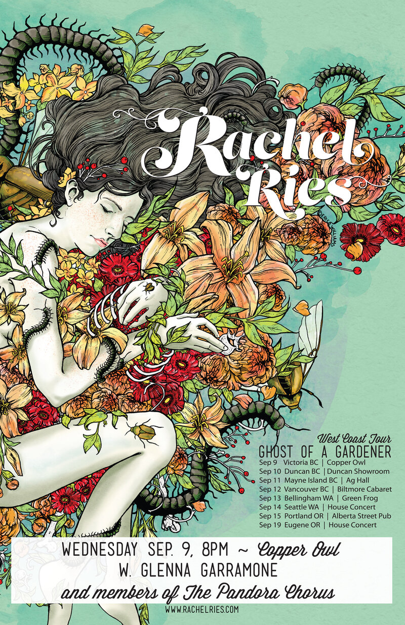 Rachel Ries, The Pandora Chorus, Eden Poynter @ Copper Owl Sep 9 2015 - May 14th @ Copper Owl