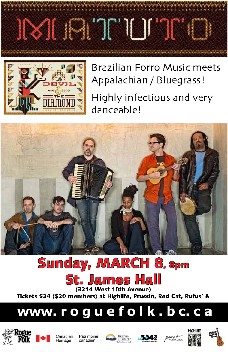 Matuto @ St. James Community Hall Mar 8 2015 - Jun 22nd @ St. James Community Hall