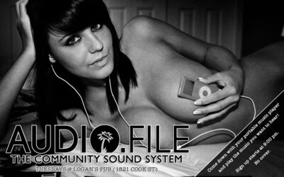 Bring your iPod,Laptop,iPhone,Mp3 player and have your 15 min in the spotlight at: Audio.File @ Logan's Pub Sep 28 2010 - Jun 7th @ Logan's Pub