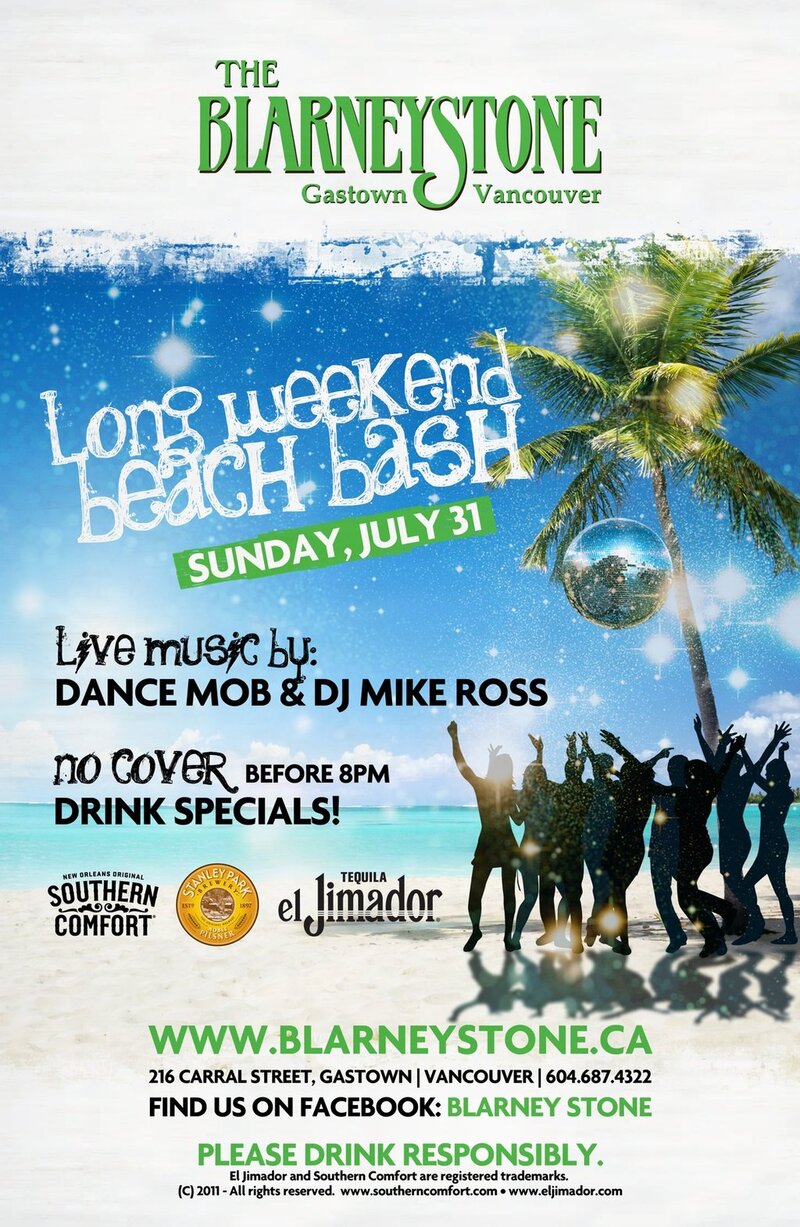 Long Weekend Beach Bash! @ Blarney Stone - Jul 31, 2011
