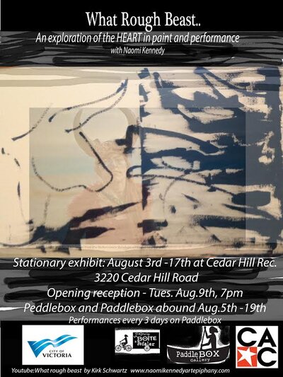 Naomi Kennedy : What Rough Beast @ Cedar Hill Rec centre, various locations around the city Aug 3 2016 - Jun 16th @ Cedar Hill Rec centre, various locations around the city