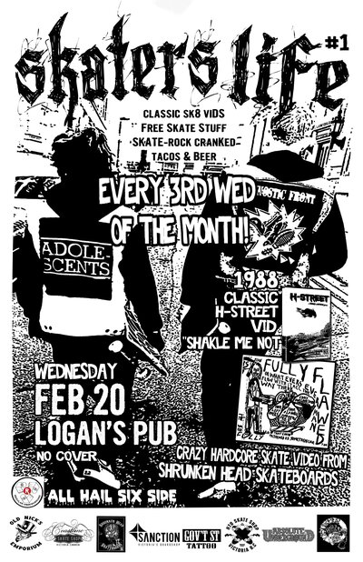 SKATER'S LIFE @ Logan's Pub Feb 20 2013 - Jun 7th @ Logan's Pub