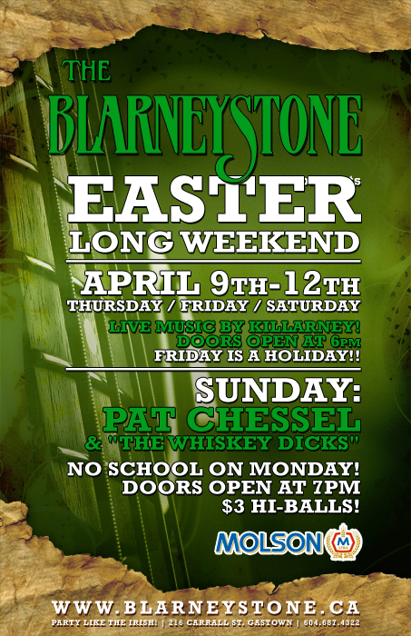 Pat Chessel & The Whiskey Dicks @ The Blarney Stone @ Blarney Stone Apr 12 2009 - Jun 11th @ Blarney Stone