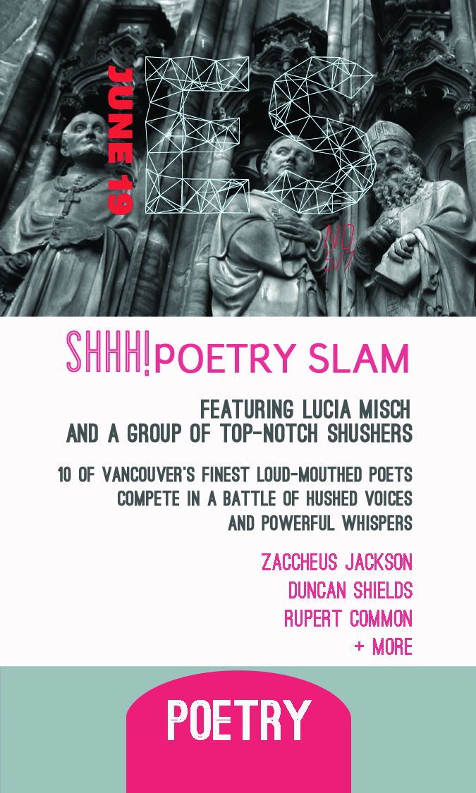 Extravagant Signals: SHHH! Poetry Slam: Lucia Misch, Zaccheus Jackson, Duncan Shields, Rupert Common, And More @ Gallery 1965 - Jun 19, 2013