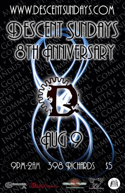 Descent 8th Anniversary @ The Red Room Aug 9 2015 - Jun 20th @ The Red Room