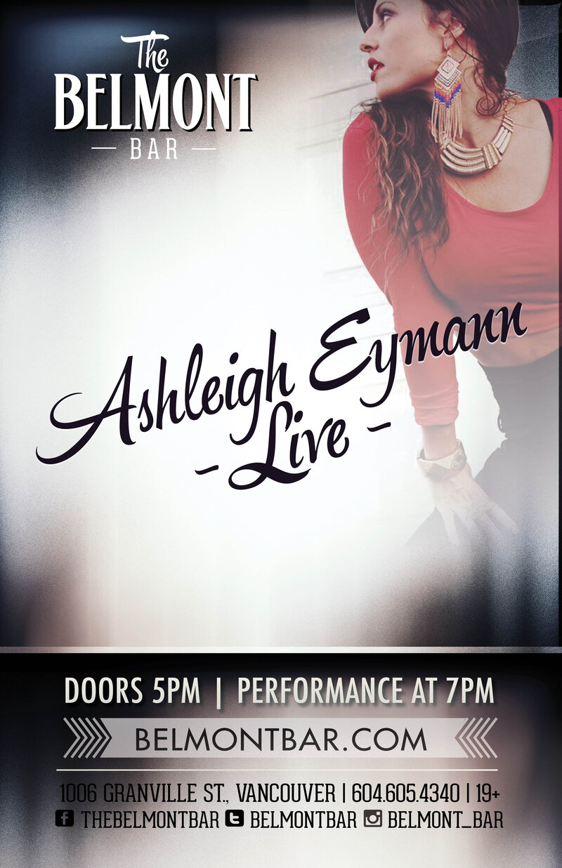 Early Entertainment: Ashleigh Eymann @ Belmont Bar Jun 1 2016 - May 16th @ Belmont Bar