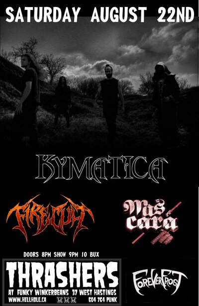 Kymatica, Firecult, Massive Scar Era, Forever Frost @ Funky Winker Beans Aug 22 2015 - May 10th @ Funky Winker Beans