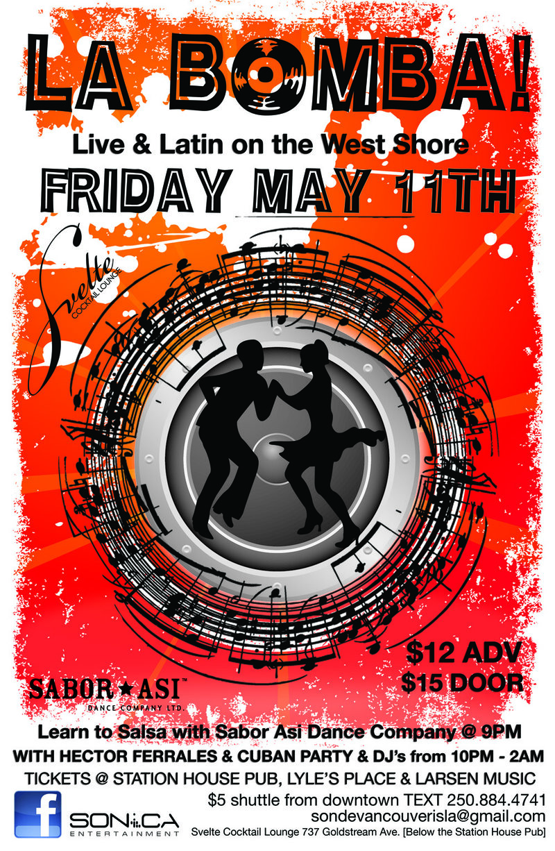 Live & Latin on the West Shore - Cuban Party: La Bomba, Hector Ferrales, Jose Sanchez @ Svelte Cocktail Lounge May 11 2012 - Jun 10th @ Svelte Cocktail Lounge