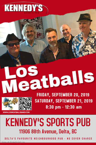 Do not enter Artists, Dates, Venues, Promoters, etc. in this field.: Los Meatballs @ Kennedy's Pub Sep 20 2019 - May 6th @ Kennedy's Pub