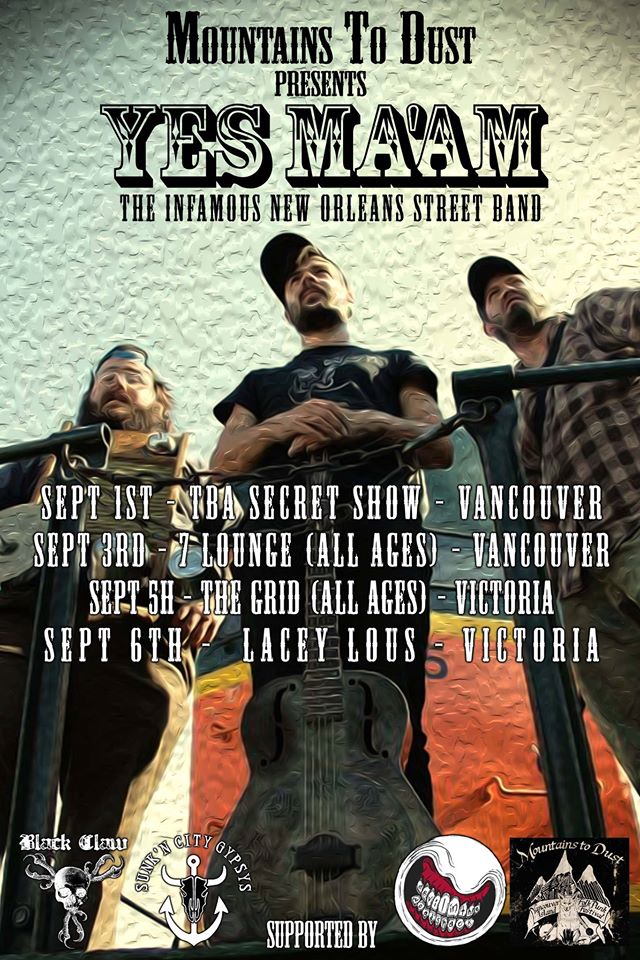 Yes Ma'am, Devil in the Woodshack, Black Claw @ Seven Dining Lounge Sep 3 2014 - May 7th @ Seven Dining Lounge