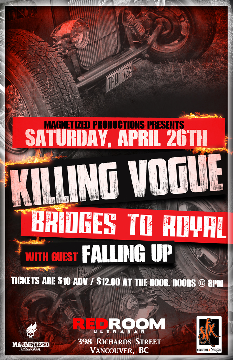 Killing Vogue, Bridges to Royal, FALLING UP @ The Red Room Apr 26 2014 - May 16th @ The Red Room