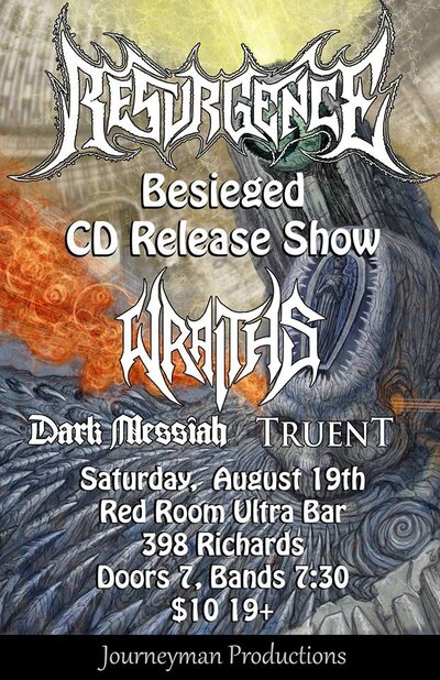 Resurgence, WRAITHS, Dark Messiah, TRUENT @ The Red Room Aug 19 2017 - May 1st @ The Red Room