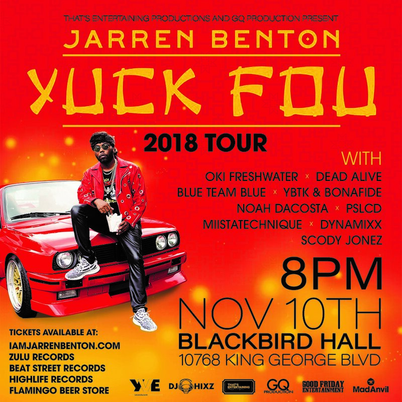Jarren Benton, Dead Alive , Blue Team Blue, OKI FRESHWATER, MIISATECHINQUE @ THE FLAMINGO - Nov 10, 2018