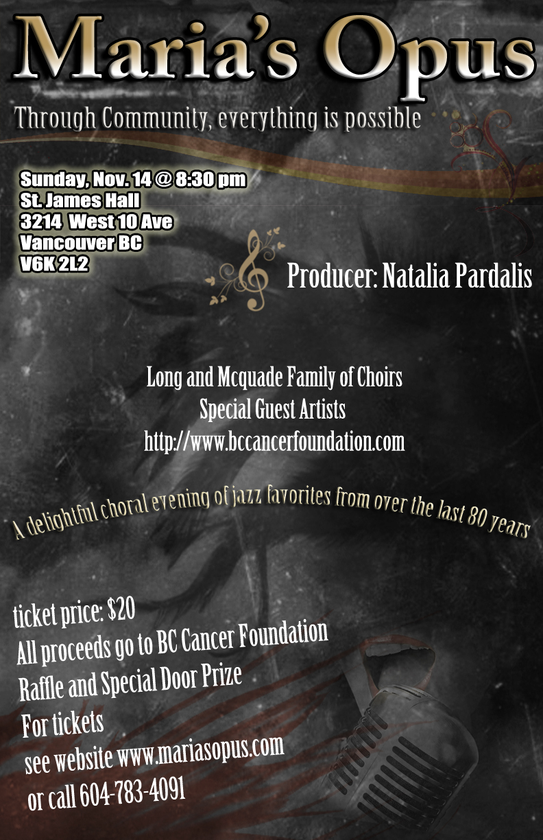 An evening of Jazz and Art: Natalia Pardalis, Jon Thompson, Suzy Birstein, Ron Sombilon, Rebecca Van Drunen, Gord Robert, Obessions @ St. James Community Hall Nov 14 2010 - May 10th @ St. James Community Hall