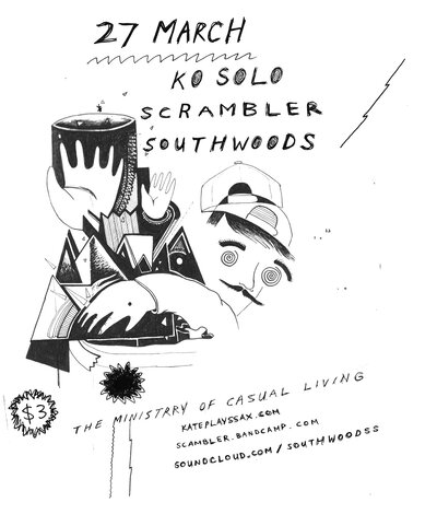 Experimental Fundraiser ~ Ook Pik ~ KO Solo ~ Scrambler ~ Southwoods @ 819 Fort Street Ministry of Casual Living Mar 27 2014 - Jul 11th @ 819 Fort Street Ministry of Casual Living