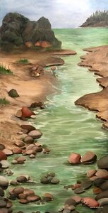 Through the Water, Rocks. by 
M.G. Szyp
