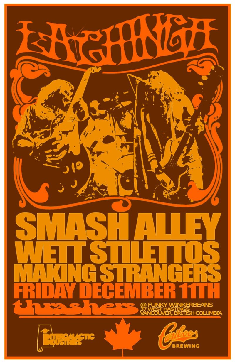 ROCKNROLL~: La Chinga, Smash Alley, Wett Stilettos , Making Strangers  @ Funky Winker Beans Dec 11 2015 - May 6th @ Funky Winker Beans