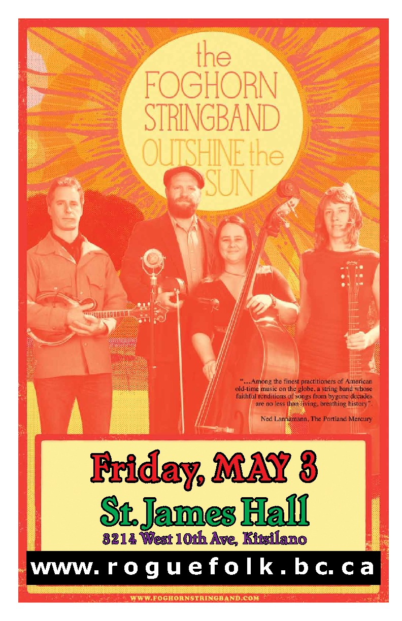 Foghorn Stringband @ St. James Community Hall May 3 2013 - Jun 18th @ St. James Community Hall