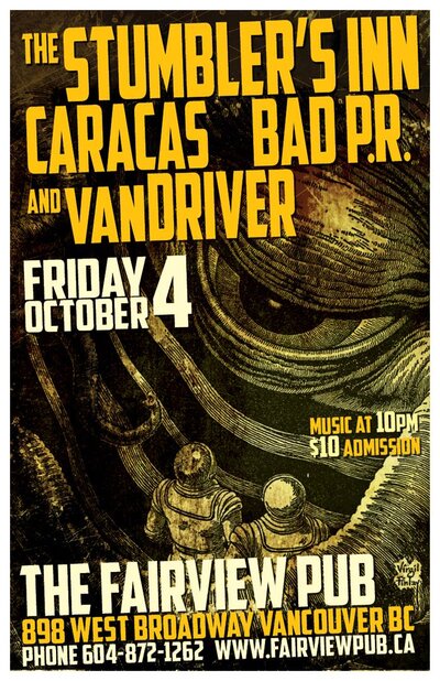 The Fairview: The Stumblers Inn, Caracas, BAD P.R., Van Driver @ Fairview Pub Oct 4 2013 - May 6th @ Fairview Pub