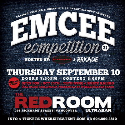 Emcee Competition #11 @ The Red Room Sep 10 2015 - Jun 19th @ The Red Room