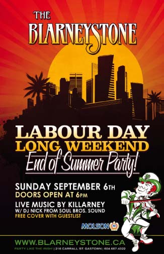 BEACH PARTY!!!!: Killarney @ Blarney Stone Sep 6 2009 - Jun 3rd @ Blarney Stone