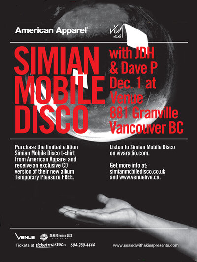 Simian Mobile Disco, JDH and Dave P. @ Venue Dec 1 2009 - May 6th @ Venue