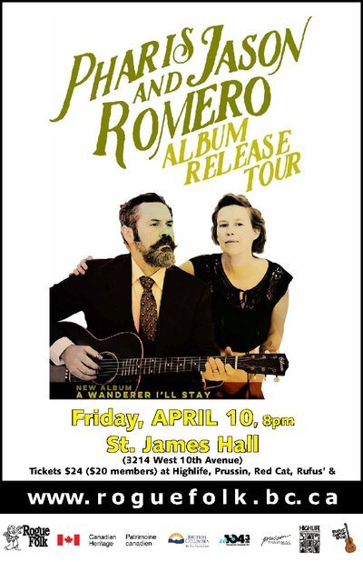 Pharis & Jason Romero, Marin Patenaude @ St. James Community Hall - Apr 10, 2015