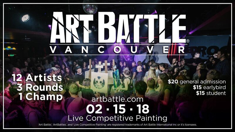 Art Battle Vancouver - February @ The Red Room Feb 15 2018 - Jun 22nd @ The Red Room
