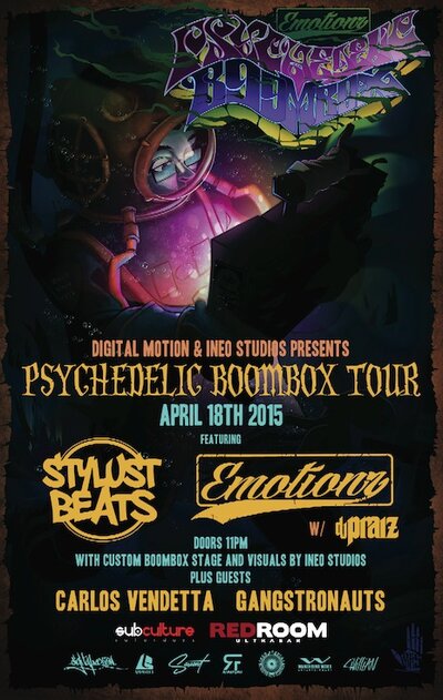 SUBculture Saturday's Feat: STYLUST BEATS, EMOTIONZ, DJ Praiz, Carlos Vendetta, Gangstronauts @ The Red Room Apr 18 2015 - Jun 19th @ The Red Room