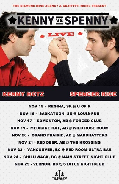 Live in Vancouver: KENNY vs SPENNY @ The Red Room Nov 23 2017 - Jun 12th @ The Red Room