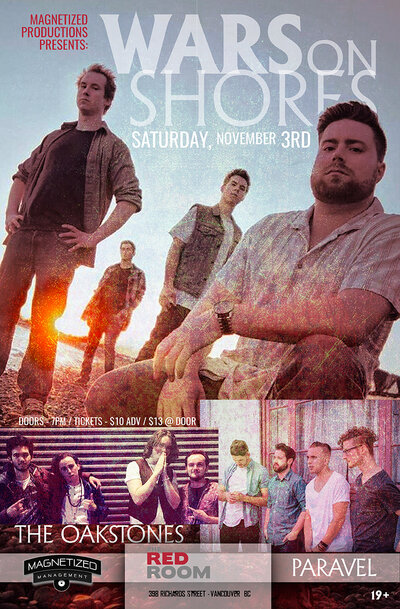 Wars on Shores w/ The Oakstones and Paravel @ The Red Room Nov 3 2018 - Jun 14th @ The Red Room