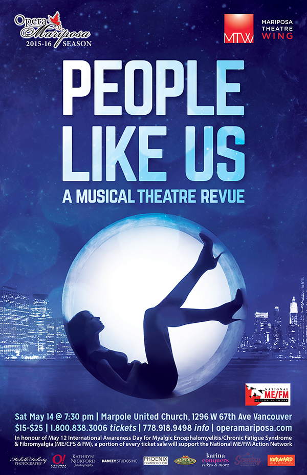 PEOPLE LIKE US - a musical theatre revue for charity: Karina Billesberger, Imelda Gaborno, Jacqueline Ko , Mark Kroeker, Brittony LeFever, Zenia Marshall, Andrew Wade, Ann-Marie Zak, Angus Kellett  @ Marpole United Church May 14 2016 - May 10th @ Marpole United Church