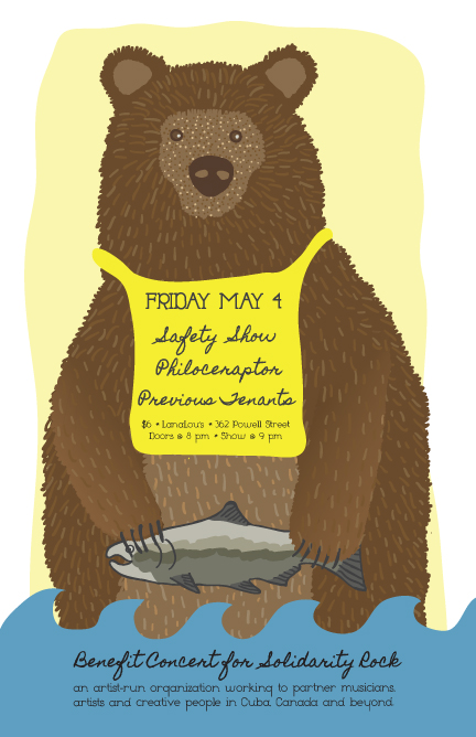 Solidarity Rocks Benefit Show: The Safety Show, Philoceraptor, Previous Tenants @ LanaLou's May 4 2012 - May 8th @ LanaLou's