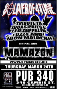 SOLDIEROF4TUNE, MAMAZON @ Pub 340 Mar 24 2005 - May 9th @ Pub 340