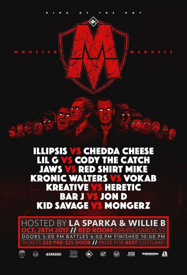 Kotd Vancity Presents: Monster Madness @ The Red Room Oct 28 2017 - Jun 11th @ The Red Room
