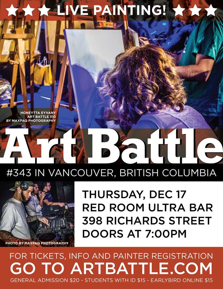 Art Battle 343 - Vancouver @ The Red Room Dec 17 2015 - Jun 22nd @ The Red Room