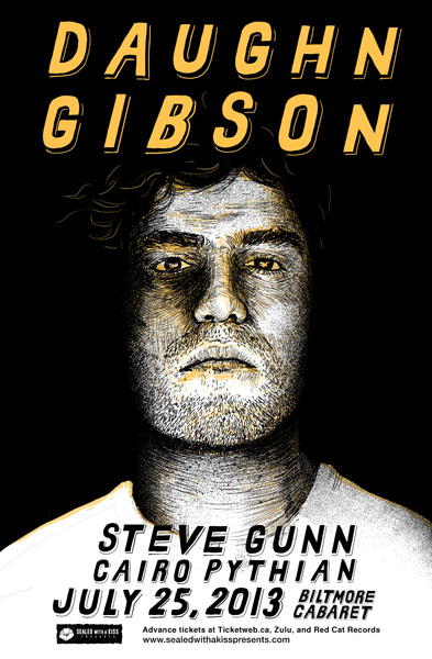 Daughn Gibson, Steve Gunn, Cairo Pythian @ The Biltmore Cabaret Jul 25 2013 - May 7th @ The Biltmore Cabaret