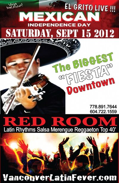 MEXICAN INDEPENDENCE DAY @ The Red Room Sep 15 2012 - Jun 13th @ The Red Room