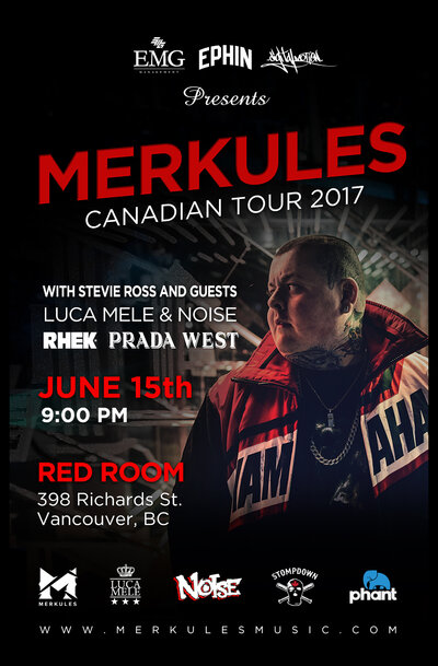 MERKULES (Canadian Tour 2017) @ The Red Room Jun 15 2017 - Jun 23rd @ The Red Room