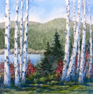 White-Barked Trees II by 
Catherine Taron