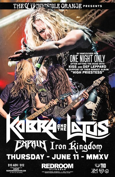 Kobra & The Lotus, Iron Kingdom, Expain @ The Red Room Jun 11 2015 - Jun 10th @ The Red Room