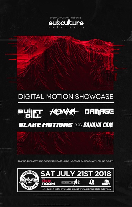 Digital Motion Showcase at SUBculture Saturdays @ The Red Room Jul 21 2018 - Jun 18th @ The Red Room